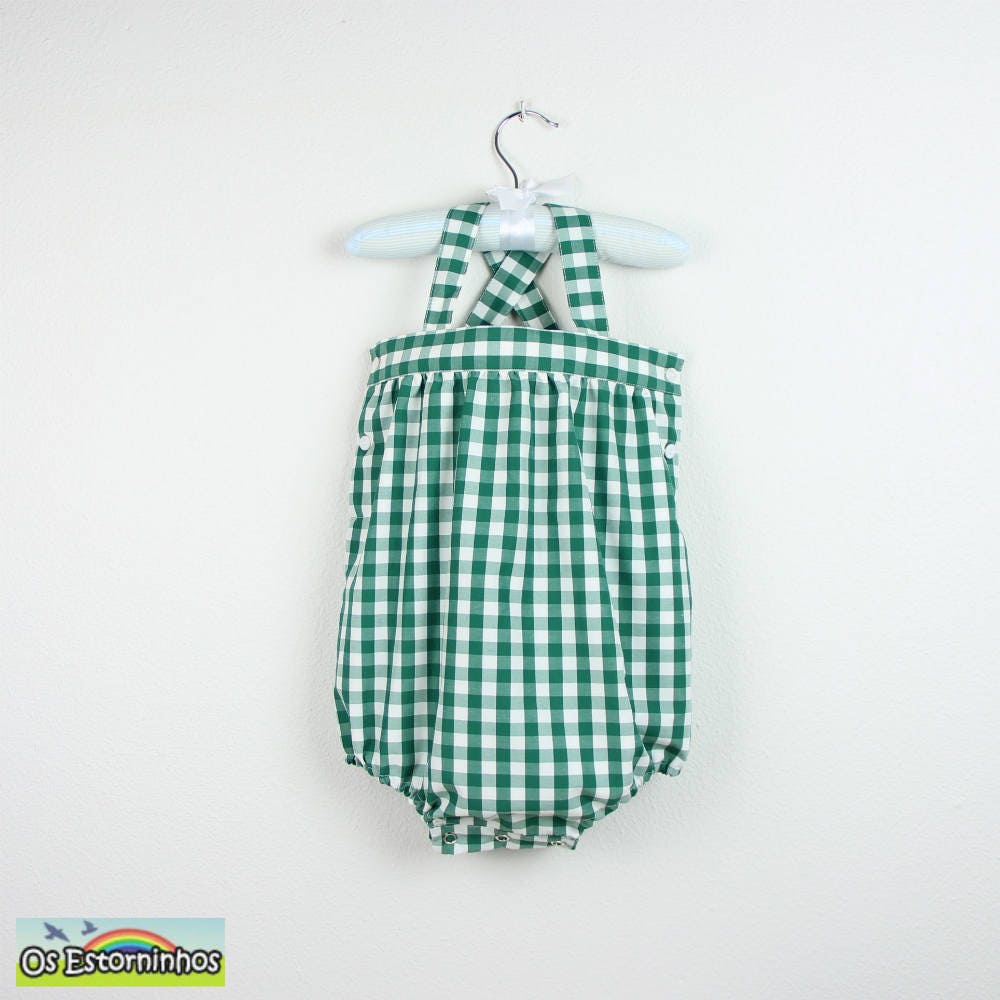 Baby Romper - Cotton Blend Gingham Bubble Various Colors Available