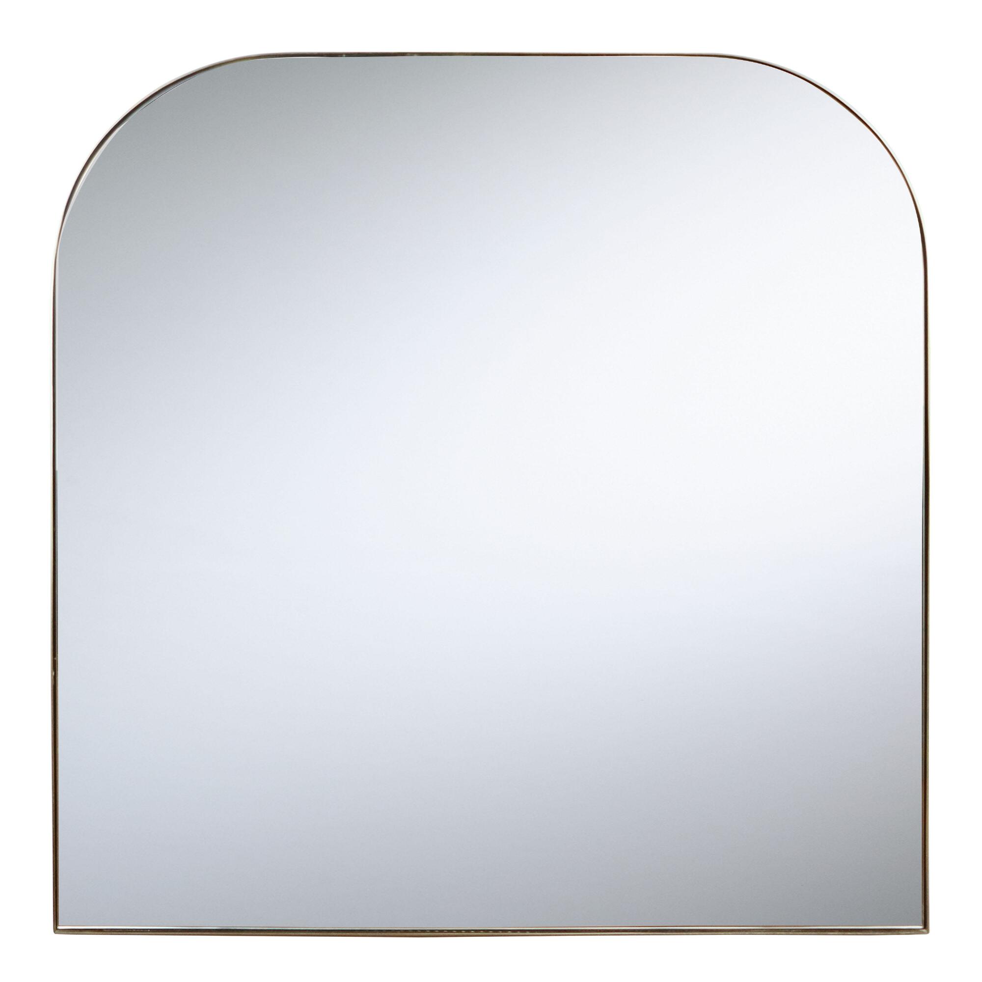 Metal Arched Mira Vanity Mirror: Black - Medium (36" & under) by World Market
