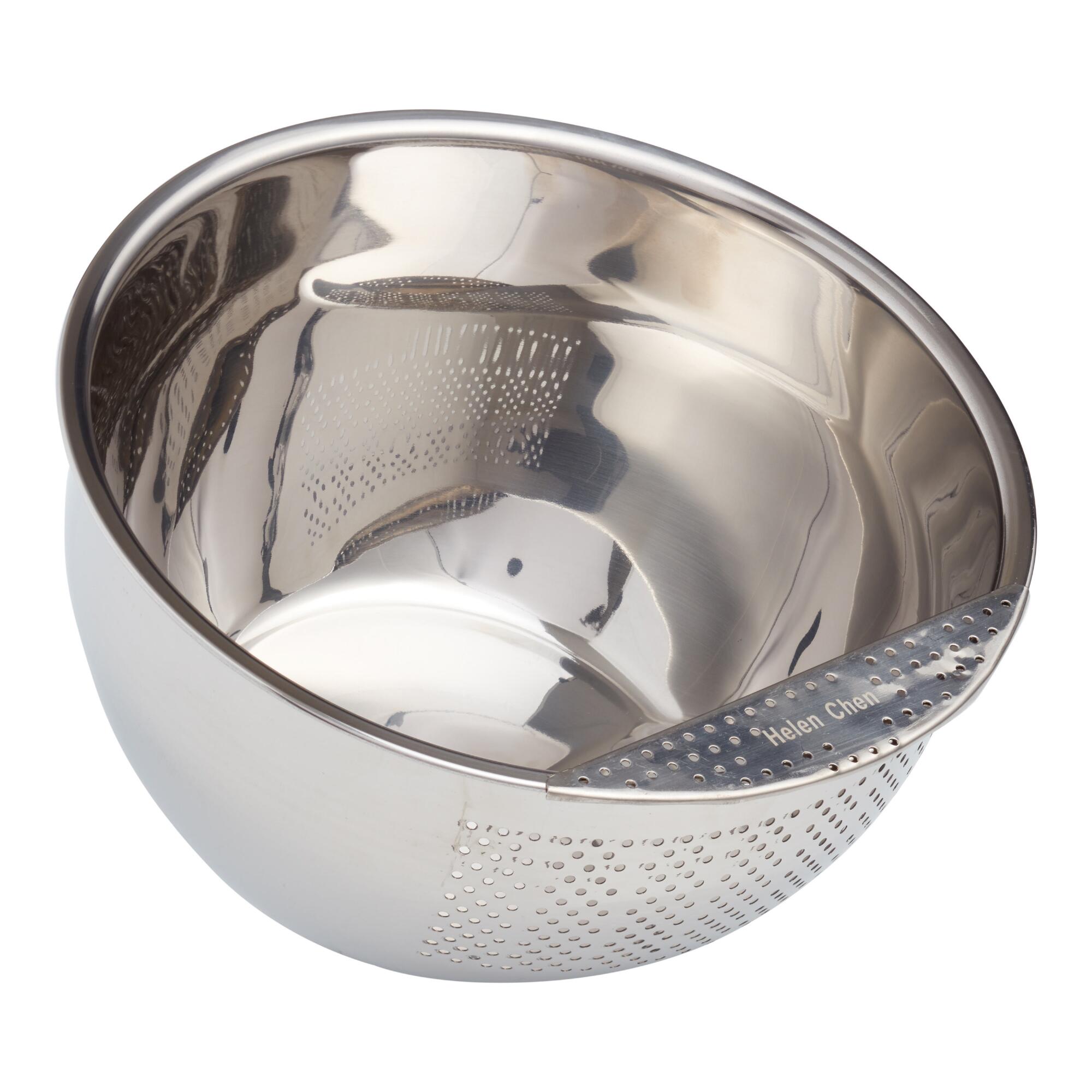 Stainless Steel Rice Washing Bowl with Strainer by World Market