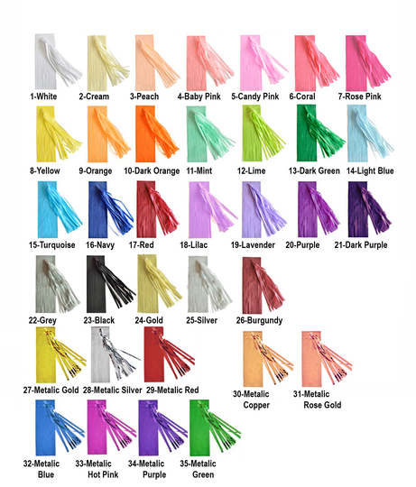 Tissue Paper Tassel, Colored Party Tassel Color, Garland, Party Decoration For Weddings, Parties, & Graduation
