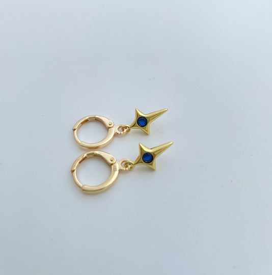 Gold 26mm Star Hoop Earring Hoops Endless Huggies Dangle Simple Earrings Everyday/Gift For Her
