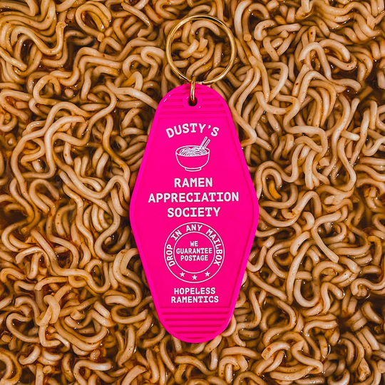 Ramen Appreciation Society Motel Keychain | Hotel Room Key Car Keyring Hopeless Ramentics