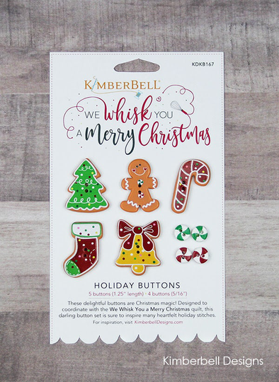 Kimberbell We Wisk You A Merry Christmas Button Collection