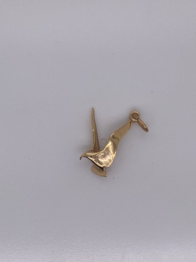 Vintage 14K Yellow Gold Bird Charm