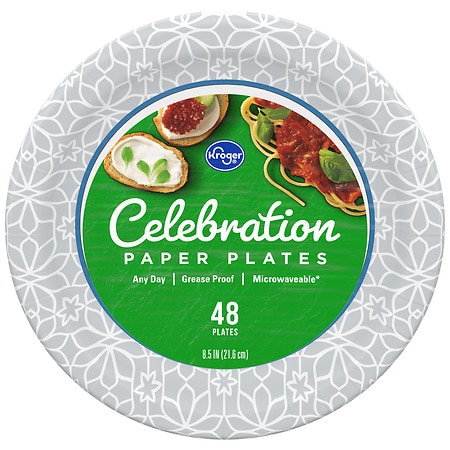 Kroger Designer Paper Plates 8.5 in - 48.0 ea