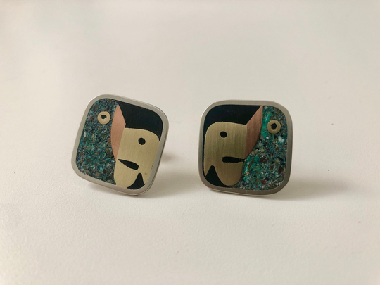 Vintage Metales Casados Sterling Silver Modernist Parrot Earrings | Mexico