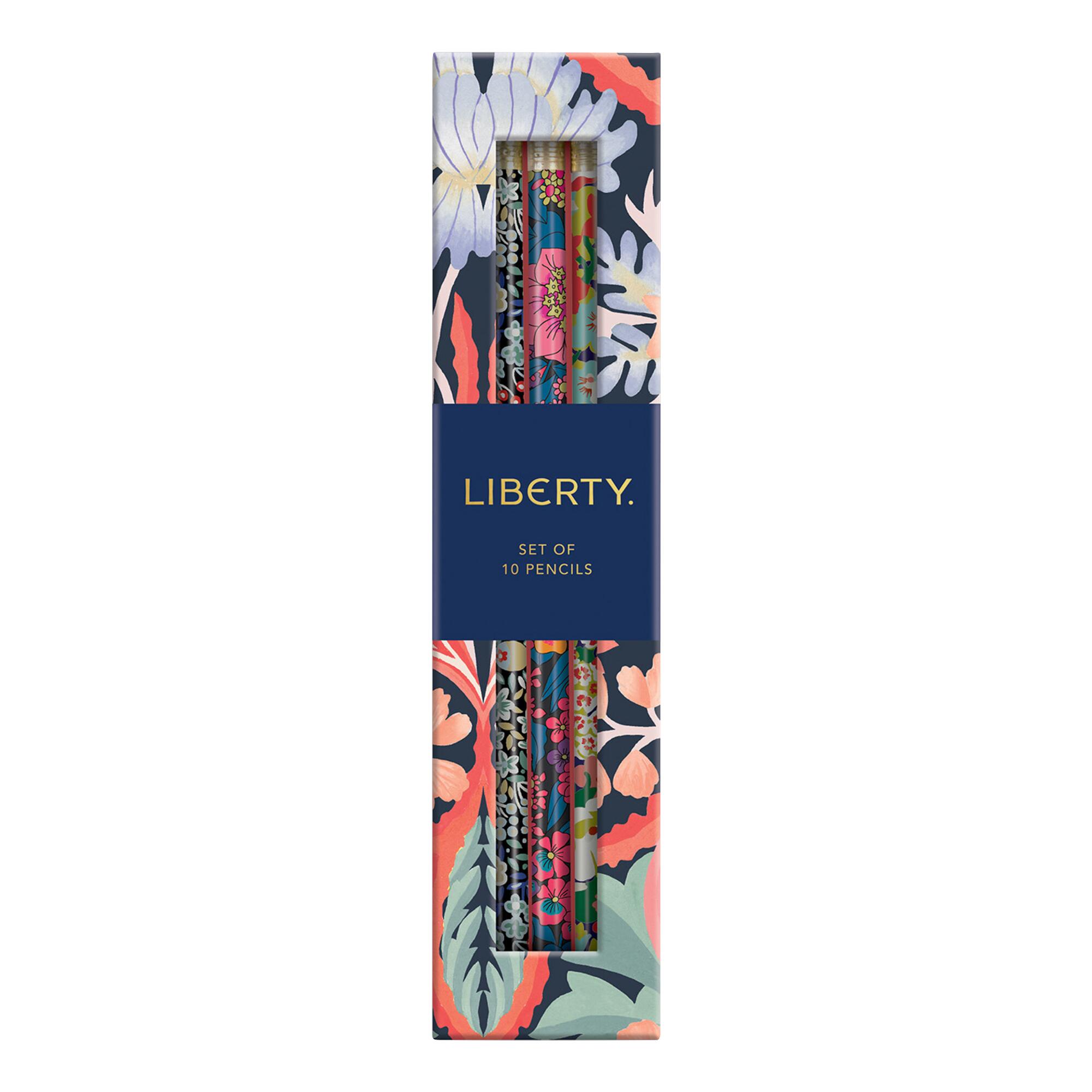 Liberty Floral Pencils 10 Pack: Multi - Wood by World Market