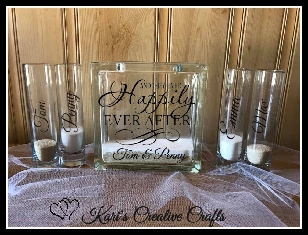 Unity Sand Ceremony Set, Blended Family Ceremony, Wedding Ceremony, Set, Personalized Unity, Unity Sand Block