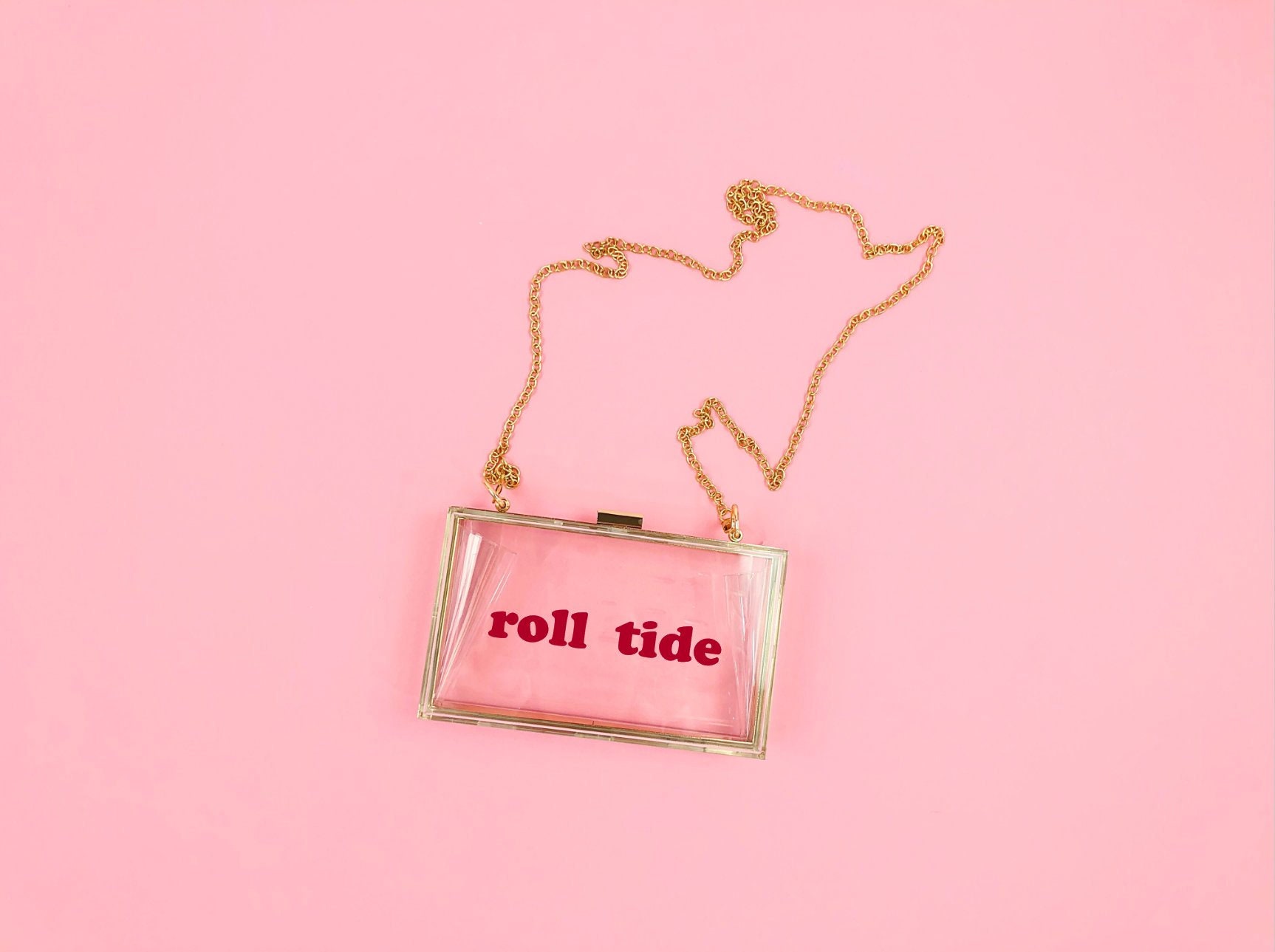 Clear College Gameday Crossbody Purse Bag - Texas Tech Ut Tcu A&m Aggies Baylor Riff Ram Wreck Em Howdy Roll Tide Lsu Custom Football