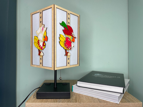 Ff Chocobo Led Table Lamp - Final Fantasy Gamer Gift Decor 4 Chocobos White Or Color-Changing Blub