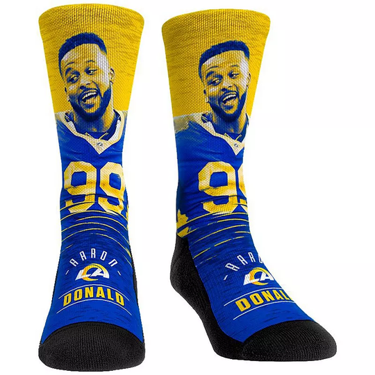 Youth Rock Em Socks Aaron Donald Los Angeles Rams Jumbotron Crew Socks, Kids Unisex, Multicolor