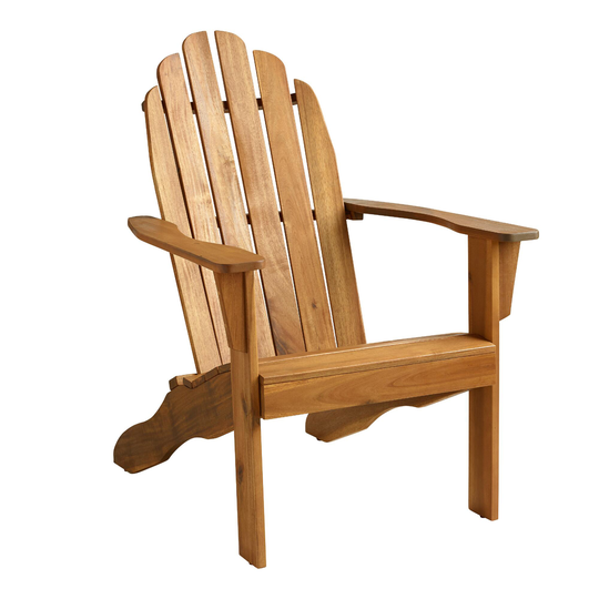 Slatted Wood Adirondack Chair: Natural by World Market