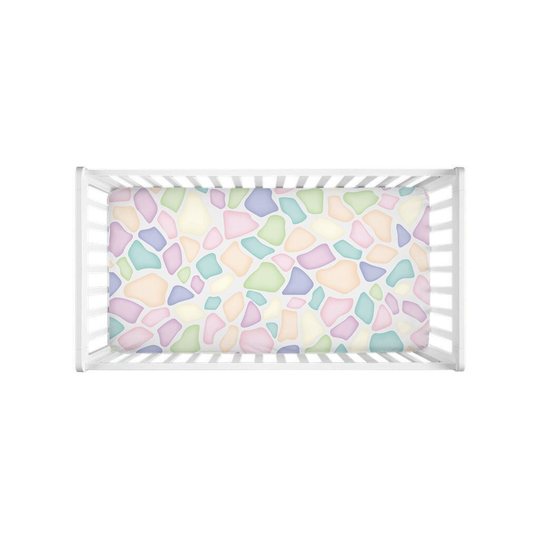 Rainbow Giraffe Printed Crib Sheets, Jungle Nursery Bedding, Baby Fitted Sheet