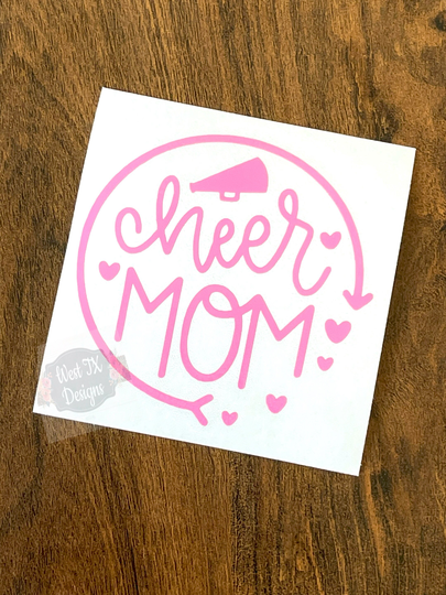 Cheer Mom Decal | Car Tumbler For Sports Cheerleading