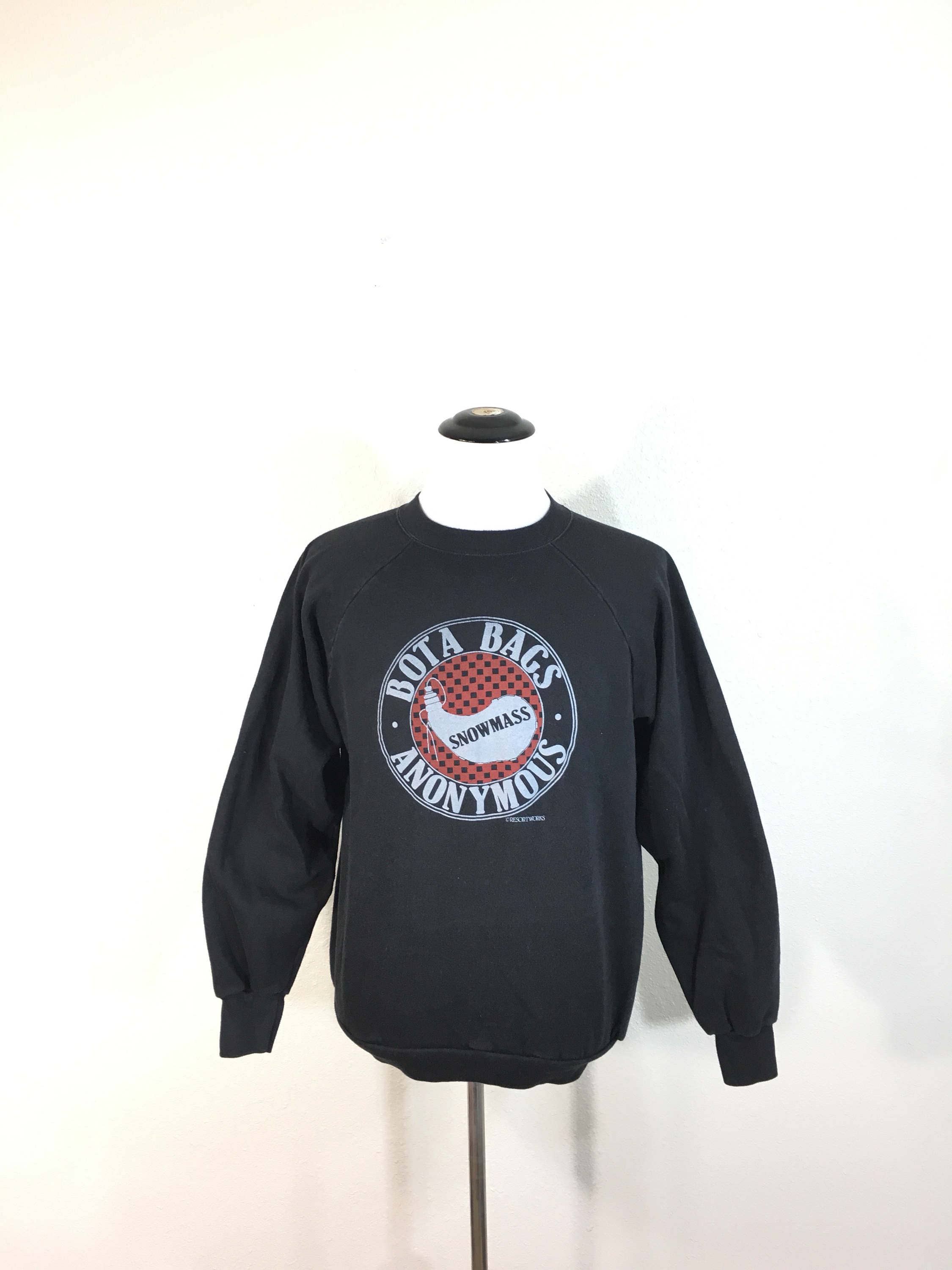 80's Vintage 50/50 Blend Black Color Sweatshirt Made in Usa Size Xl
