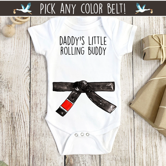 Bjj Onesie®, Brazilian Jiu Jitsu Martial Arts Baby Gift, Outfit, Future Black Belt