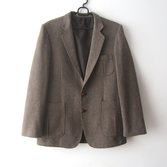 Vintage Luhta Mens Jacket Wool Blend Sport Coat 80S Men's Retro Blazer Urban Casual Finland Sports Size Medium