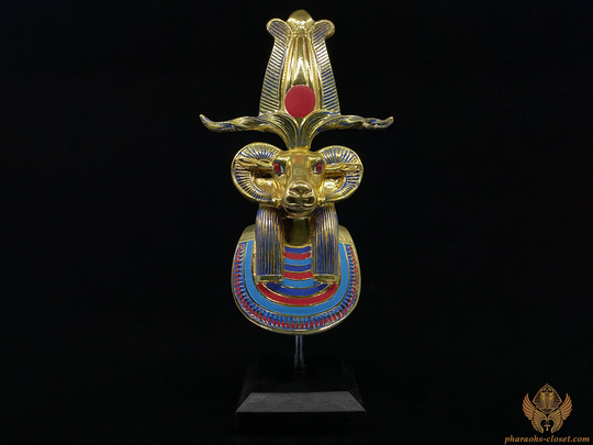 Unique Bust Of The Fertility God Khnum - Only One Piece Is Available Egyptian Antique Art Activated & Handmade in Egypt