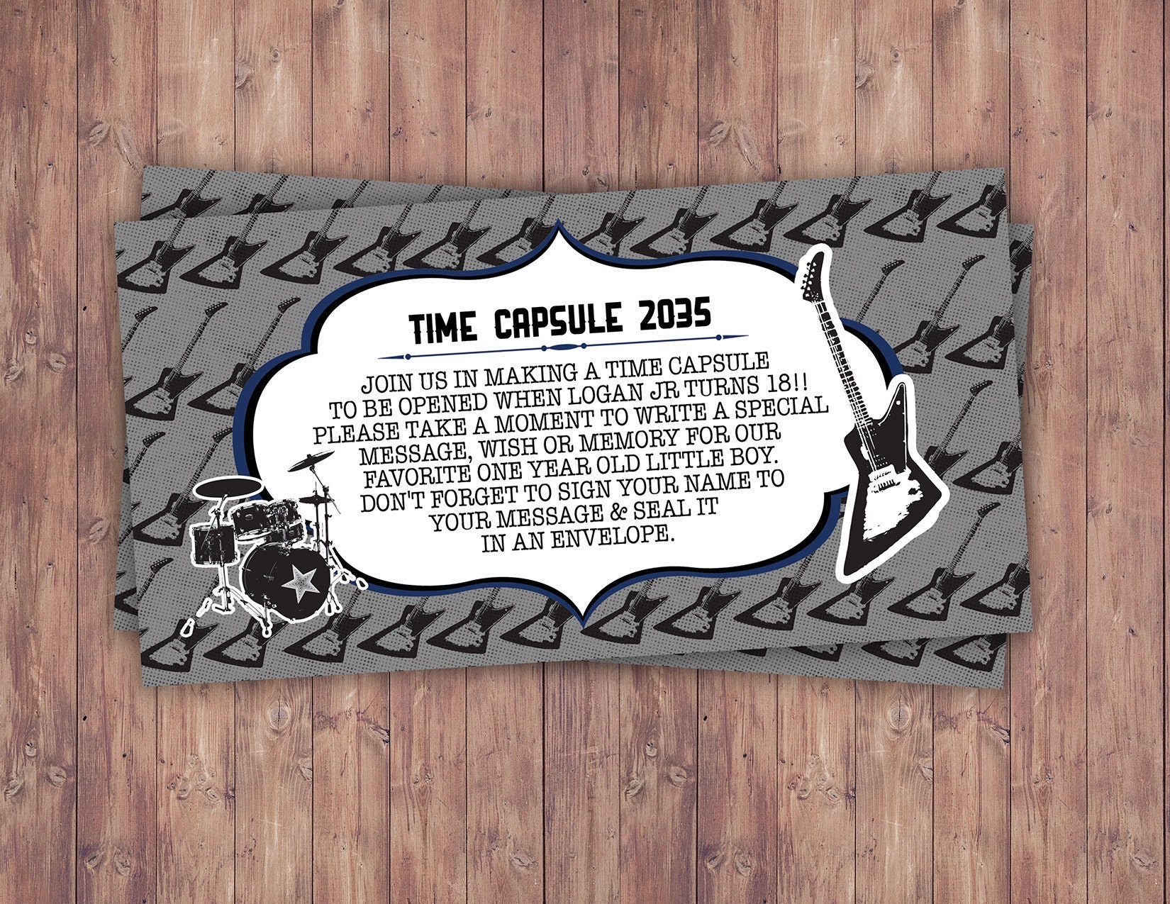 Rock Star Party, Time Capsule, Music Theme, Party Game, Rock Star Baby Shower, Birthday