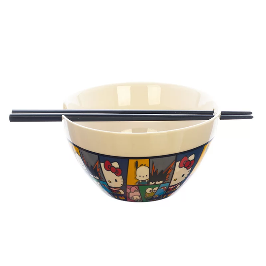 My Hero Academia Ramen Bowl with Chopsticks, Multicolor