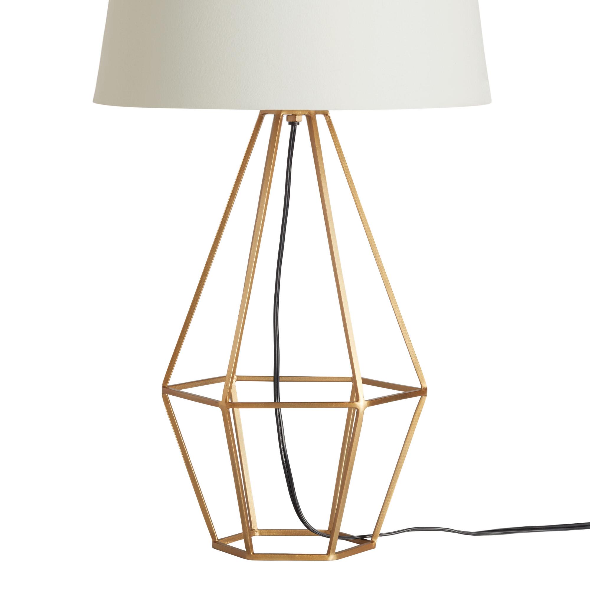 Antique Brass Diamond Table Lamp Base by World Market