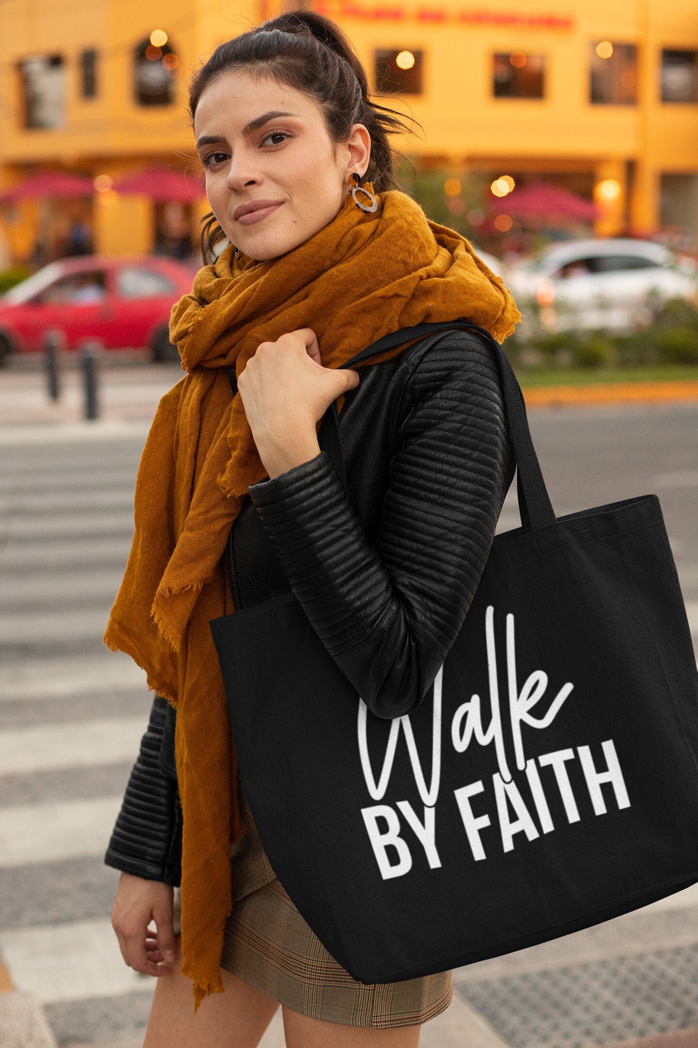 Walk By Faith - Christian Zippered Canvas Bag