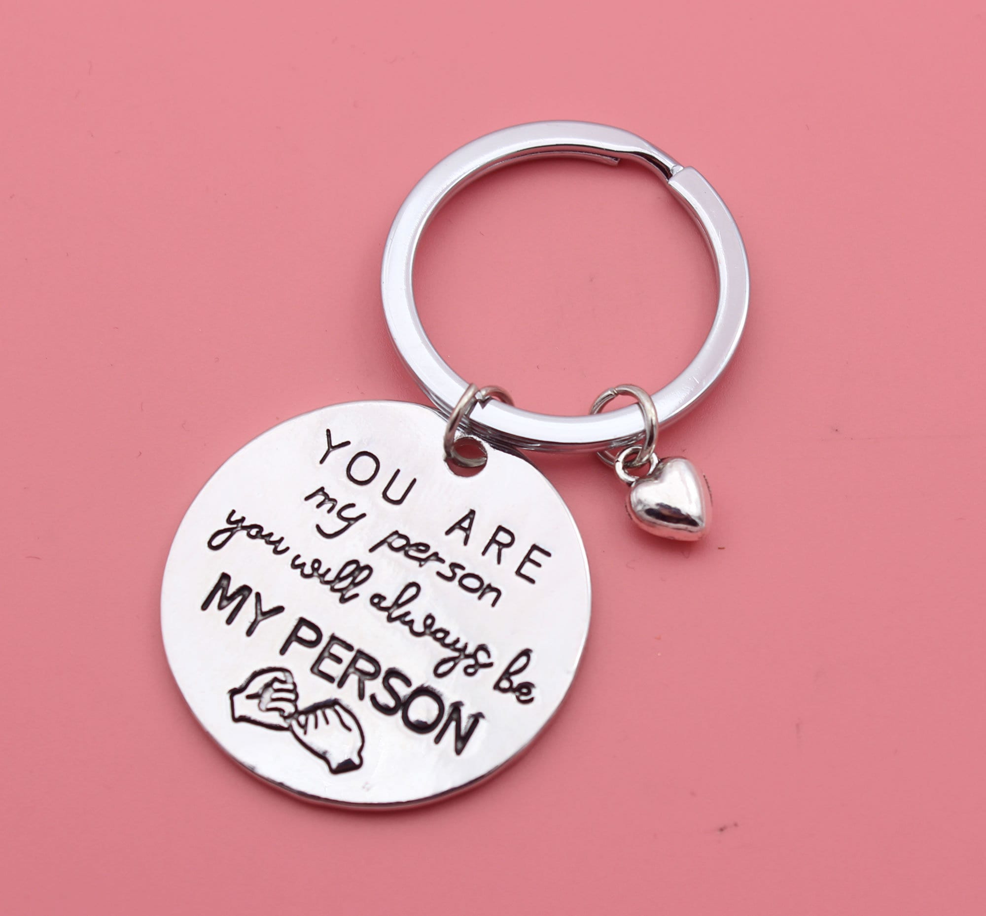 You Are My Person, You Will Always Be Person Keychain, Love Keychain, Pinky Promise Keychain, Best Friend Gift, Boyfriend Girlfriend Gift