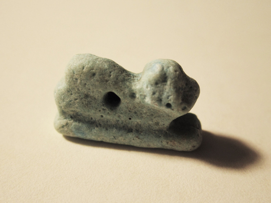 Ancient Egyptian Khnum Amulet in The Form Of A Reclining Ram Faienced Paste New Kingdom - Exceptional Authentic Artifact