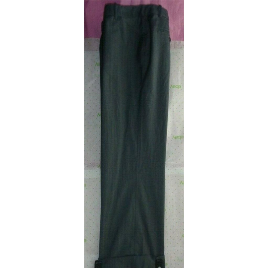 $75 Worthington stretch size 8 cuff slacks 34/32 gray pink print soft wool blend