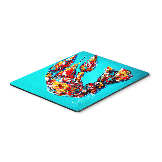 Caroline's Treasures MW1161MP Lucy the Crawfish in blue Mouse Pad, Hot Pad or Trivet, Large, multicolor