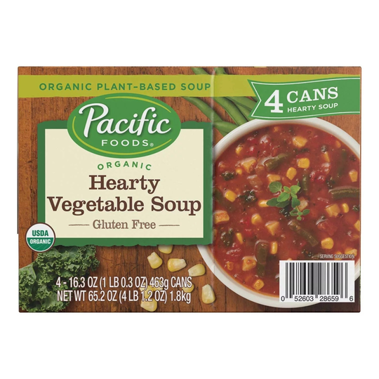 Pacific Foods Organic Hearty Vegetable Soup, 16.3 Ounce (Pack of 4)