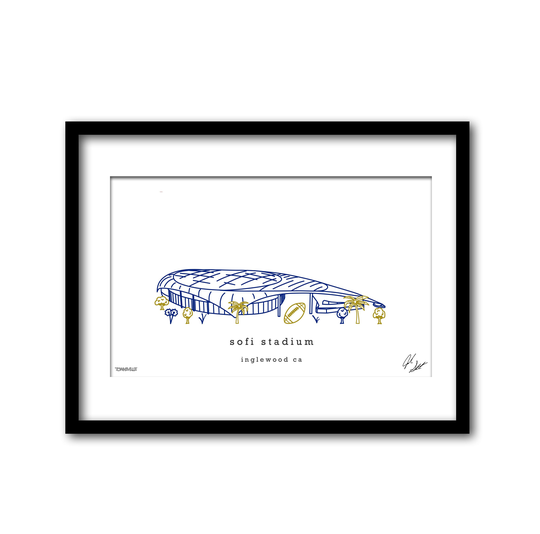 Sofi Stadium Illustration Gift Wall Art