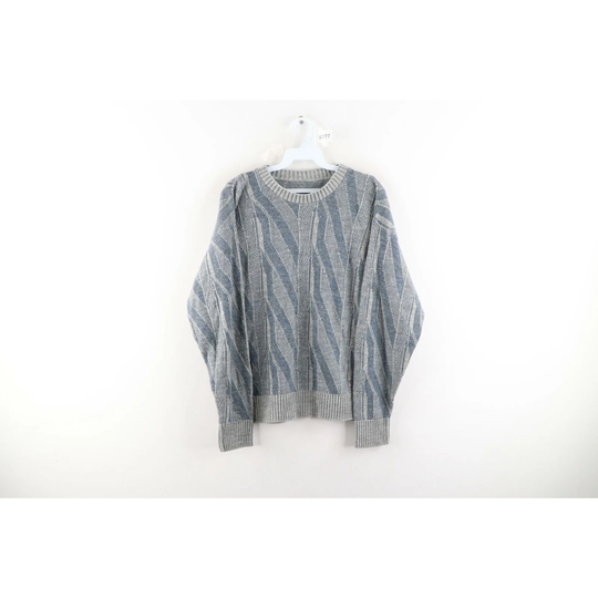 90S Coogi Style Mens Small Wool Blend Knit Ed Bassmaster Cosby Dad Sweater, Vintage 1990S