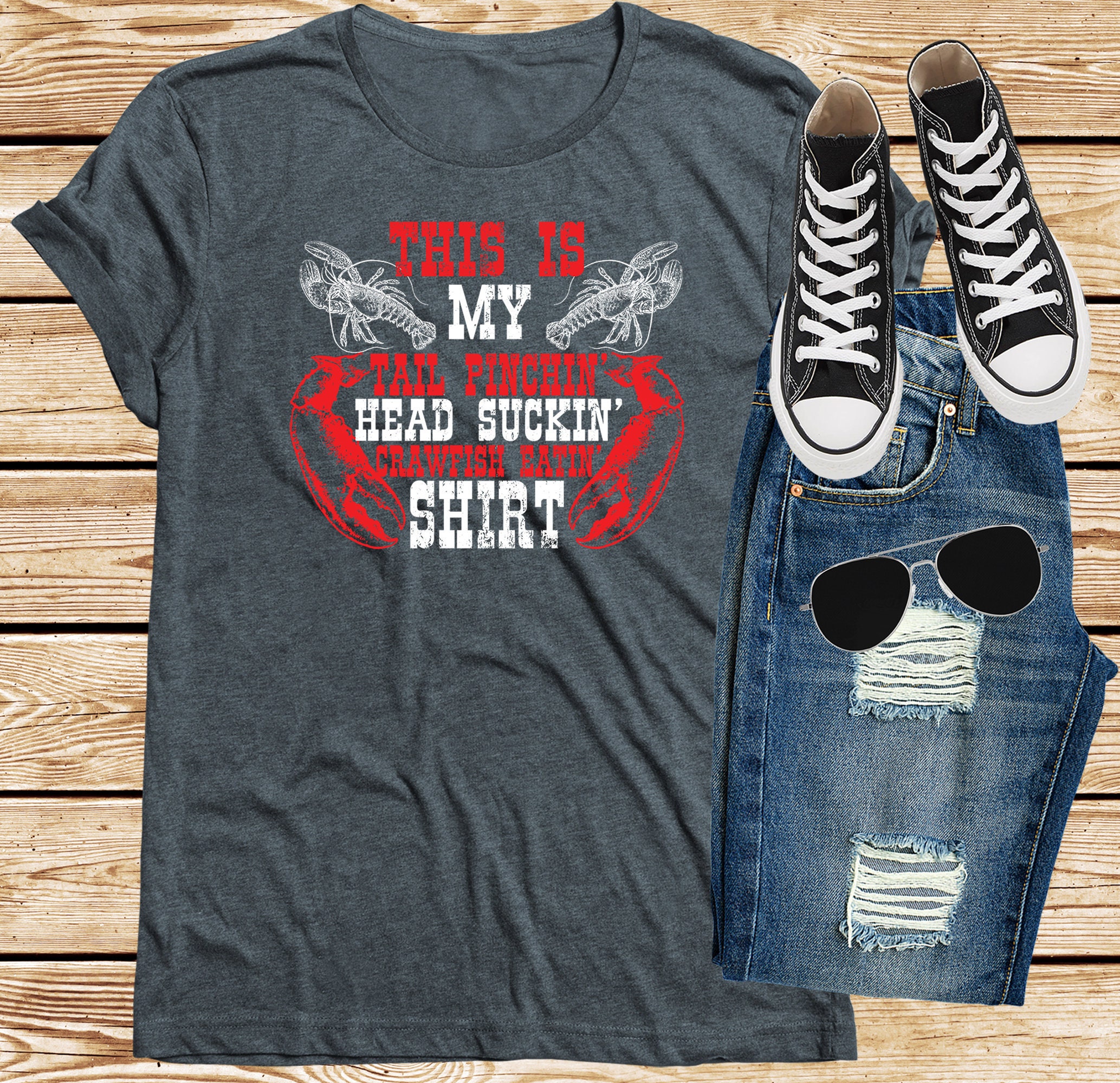 Funny Crawfish Lover Tshirt, Seafood Crayfish Eating Unisex T-Shirt Xs-4X