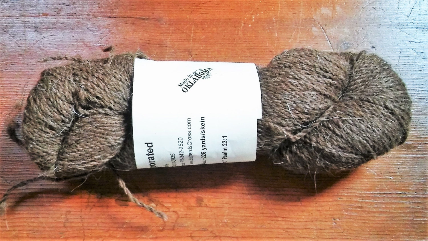 Yarn - 100% Alpaca/Llama Blend - 2 Ply Sport Weight - 226 Yards - Medium Brown
