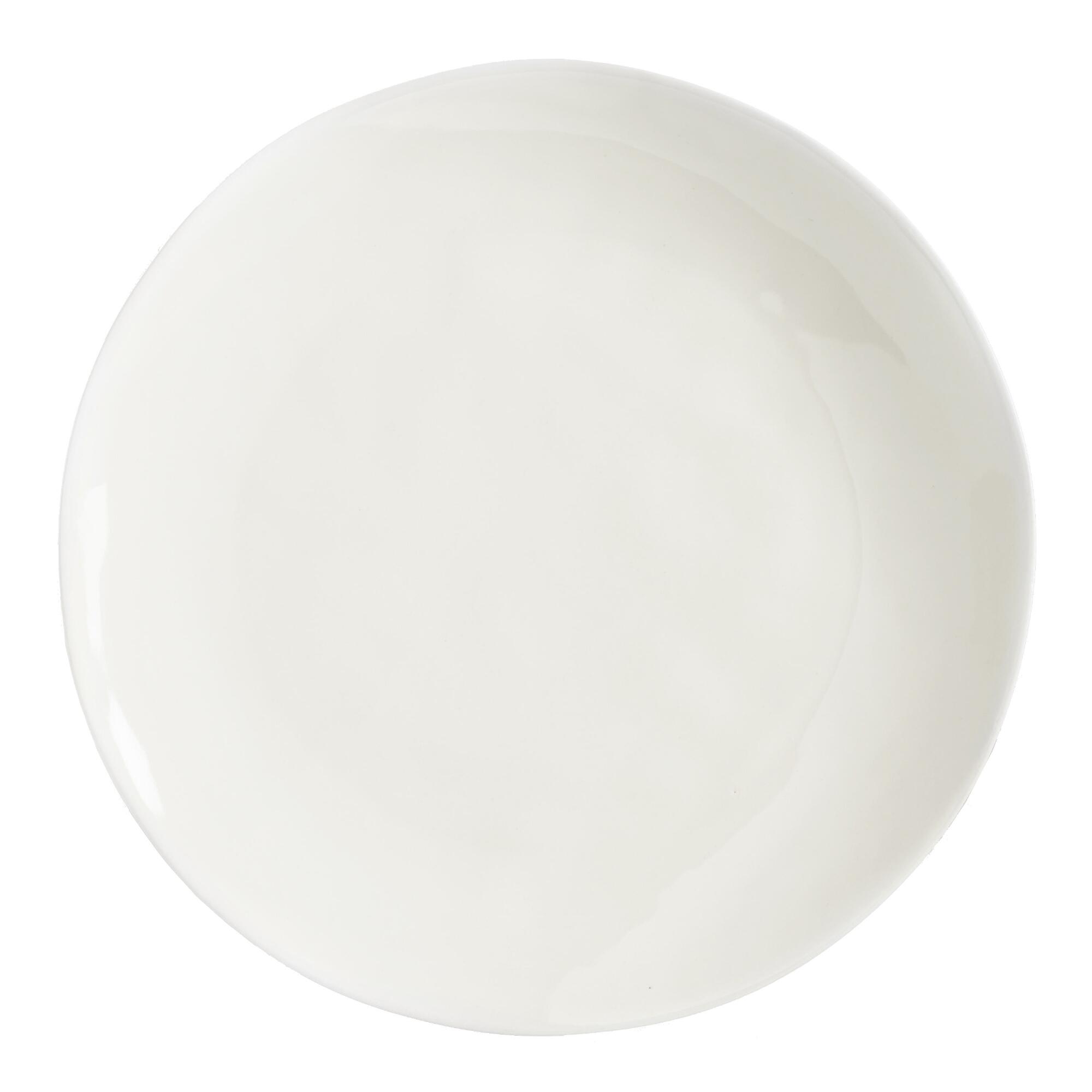 Ivory Element Salad Plates Set of 4: White - Stoneware by World Market