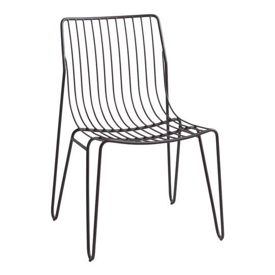 Black Metal Hairpin Amara Outdoor Patio Stacking Chairs Set of 2 by World Market