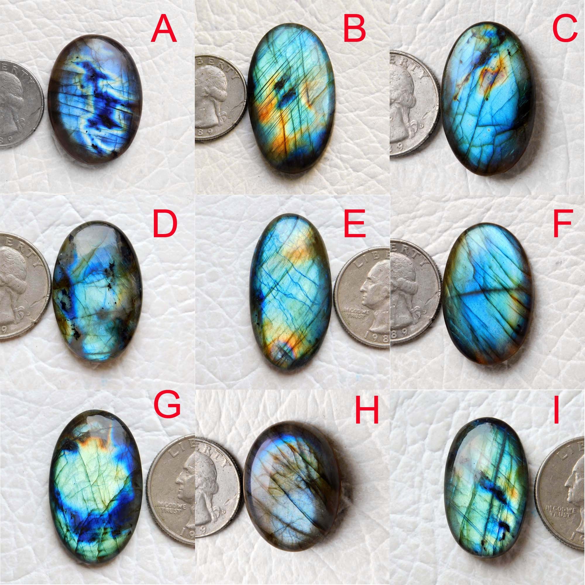 Labradorite Oval Shape Labradorite Cabochon Lot Blue Oval Lot Silver Jewelry Ring & Pendant Making Loose Gemstone