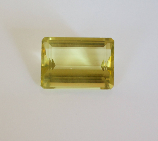 77 Ct. Magnificent Large Genuine Faceted Rectangular Lemon Quartz Loose Gemstone