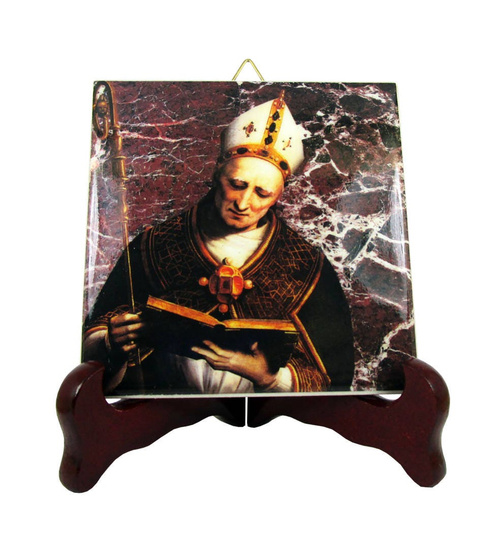 Saint Nicholas Icon On Ceramic Tile, Catholic Saints, St Icon, Art - Print Tile San Nicola Saints