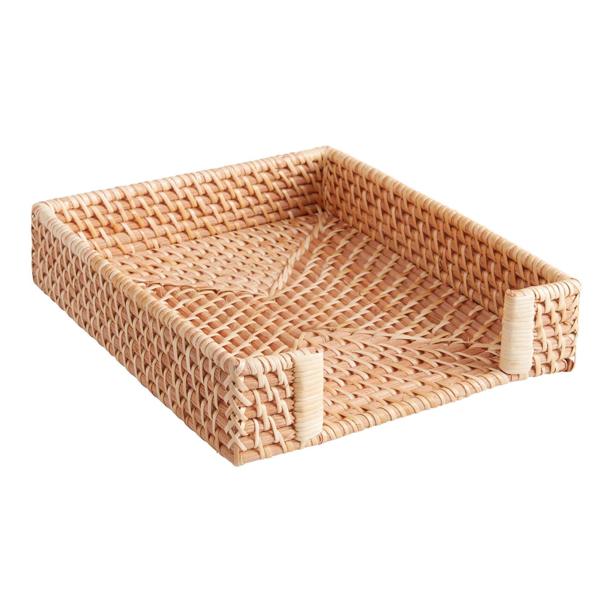Natural Rattan Benson Paper Tray - Water Hyacinth by World Market