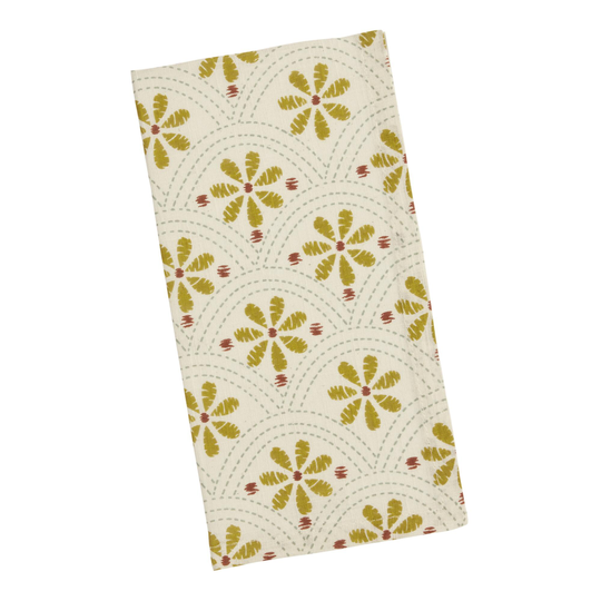 White and Yellow Daisy Napkins Set of 4 - Cotton - 20" Square by World Market