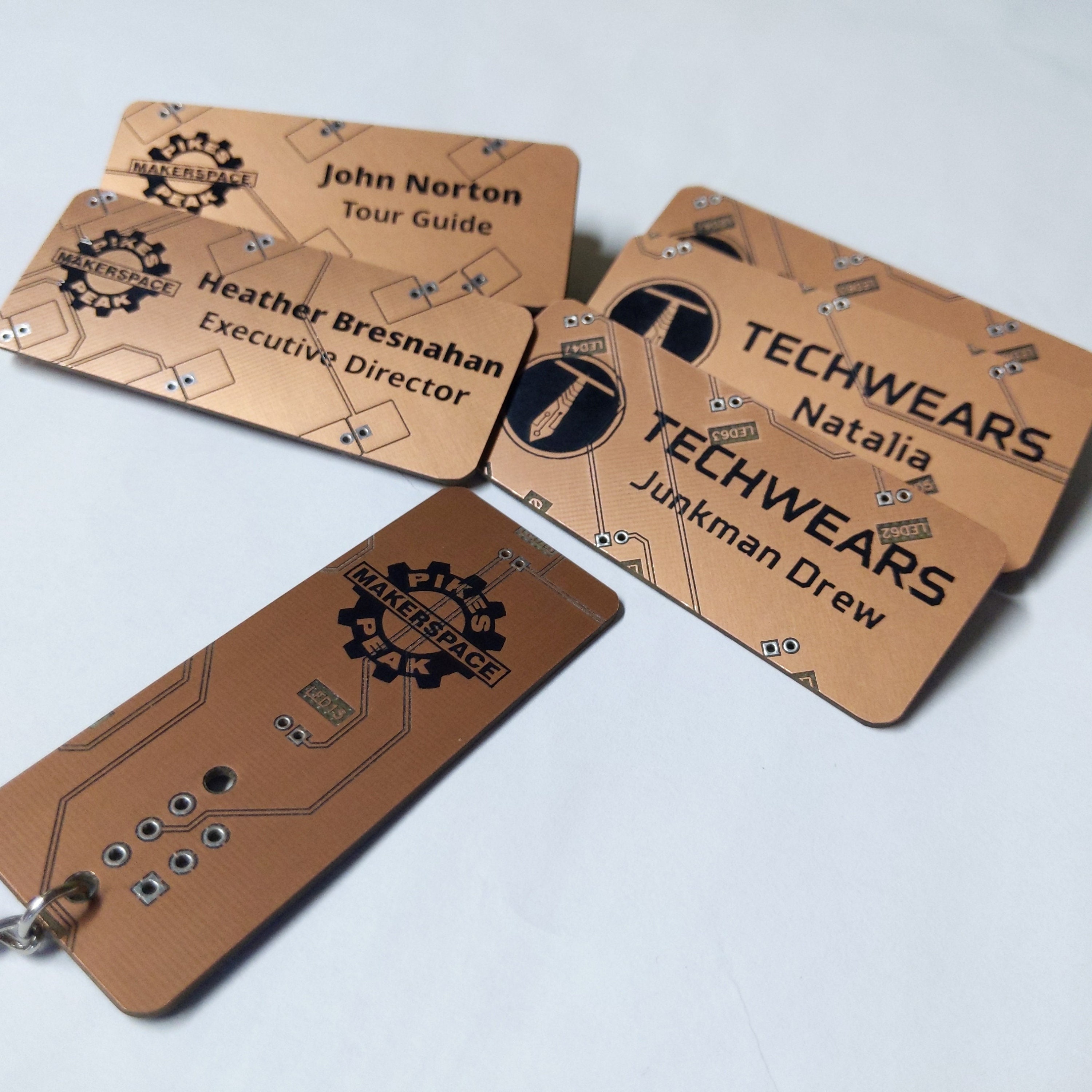 Circuit Board Nametags Black | Laser Engraved 100% Recycled
