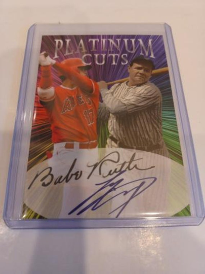 Babe Ruth Shohei Ohtani Platinum Dual Cuts Facs Auto Only 1000 Made Angels Yankees