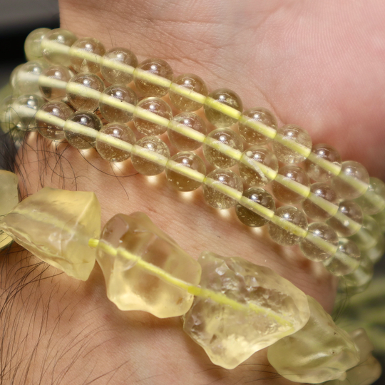 1 Of Authentic Natural Libyan Desert Glass Bracelets 6.6~7mm| Premium Quality High Grade | Moldavite/Tektite Family Meteorite Impact Glass
