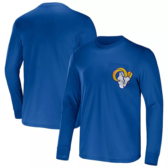 Men's NFL x Darius Rucker Collection by Fanatics Royal Los Angeles Rams Team Long Sleeve T-Shirt, Size: 3XL, Blue