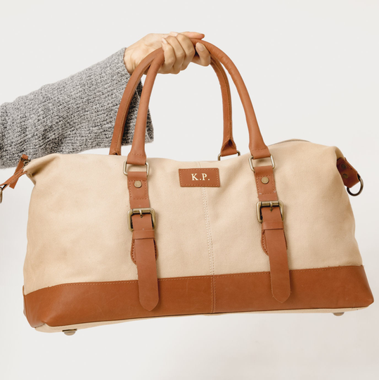 Personalized Gift For Father's Day | Fathers Dad Groomsmen Weekender Bag With Monogram