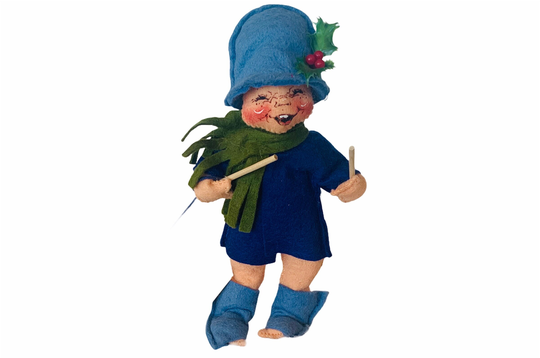 Annalee Doll Meredith New Hampshire Nh Vtg Creepy Toy Figure Anthropomorphic Decor Gift Elf Fairy Merry Christmas Drummer Boy Drum Sticks