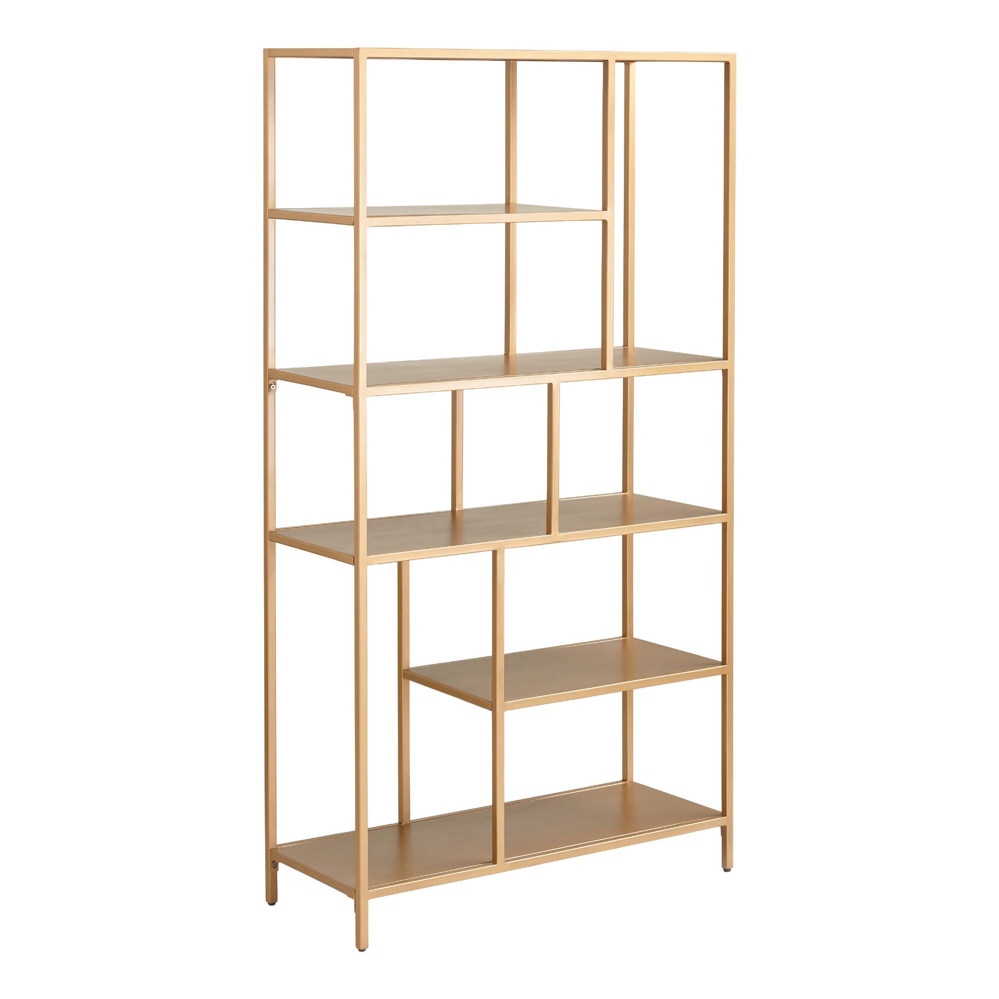 Antique Gold Metal Aaliyah Bookshelf by World Market