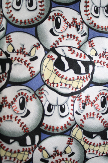 Johnathan Rogers Hand Made "Baseball Faces' Necktie